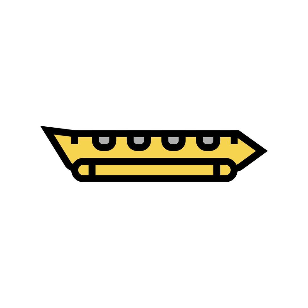 bananenboot kleur pictogram vectorillustratie vector