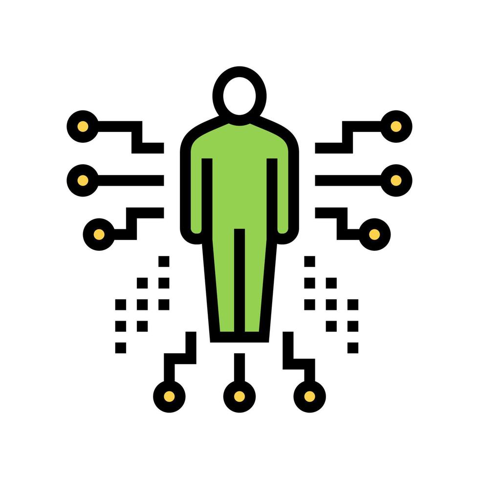 menselijke kenmerken kleur pictogram vectorillustratie vector