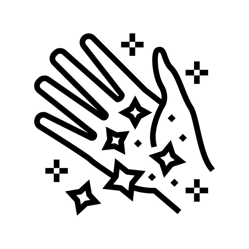 hand boho lijn pictogram vectorillustratie vector