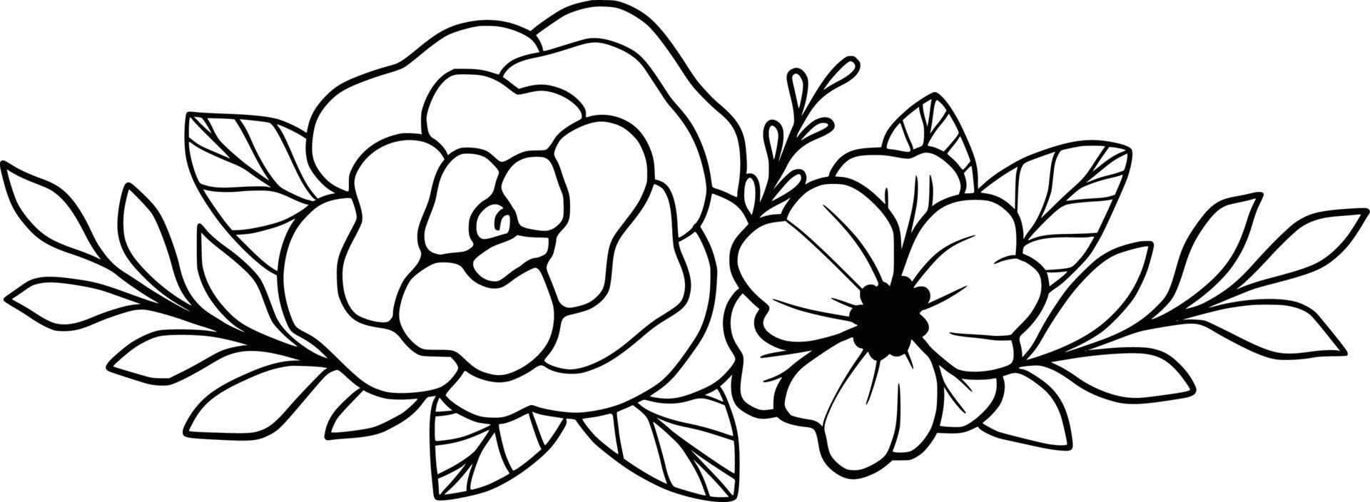 bloemenlijst krans monogram uitnodiging bloemstuk bloem botanische decoratie vector
