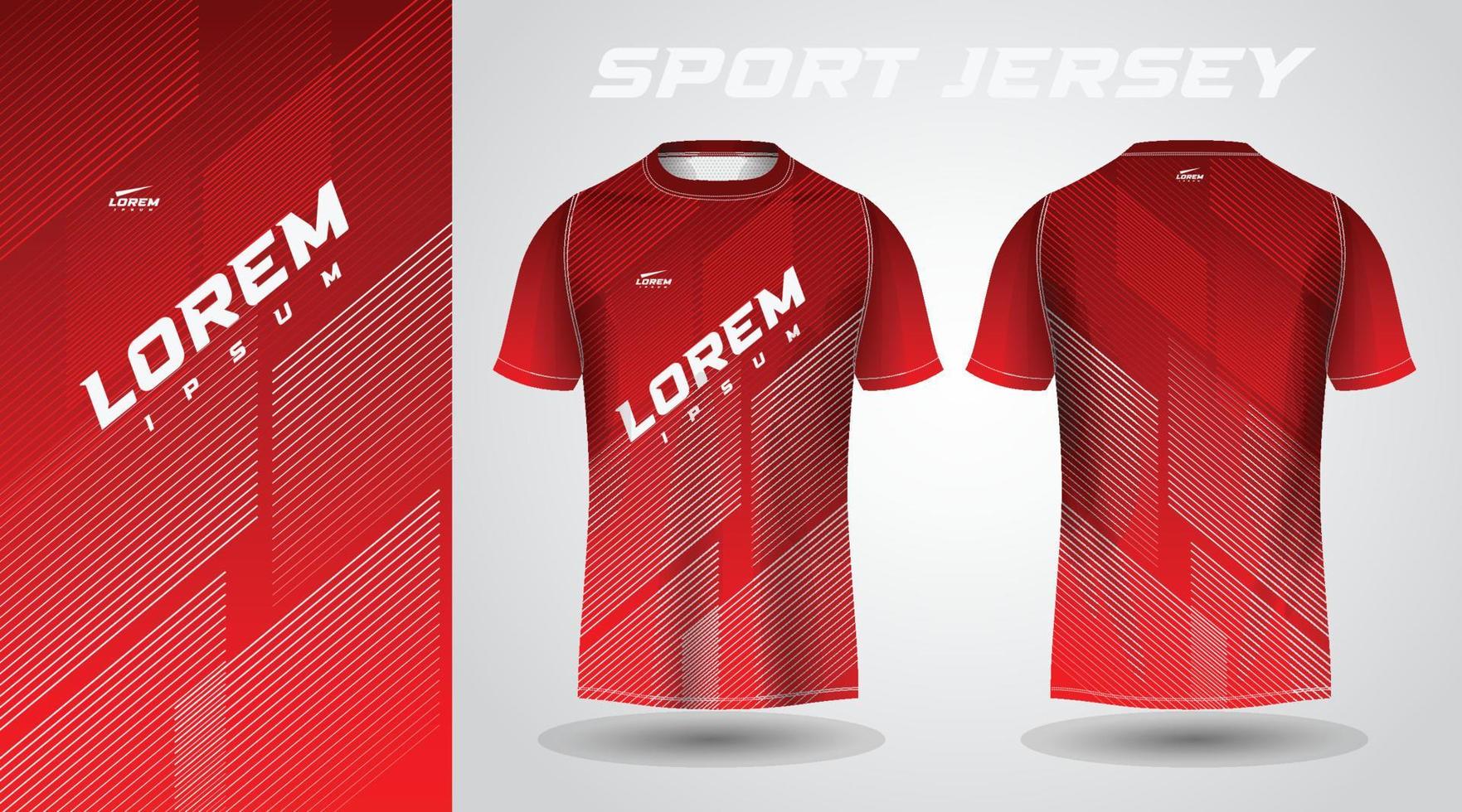 rood sportjersey-ontwerp vector