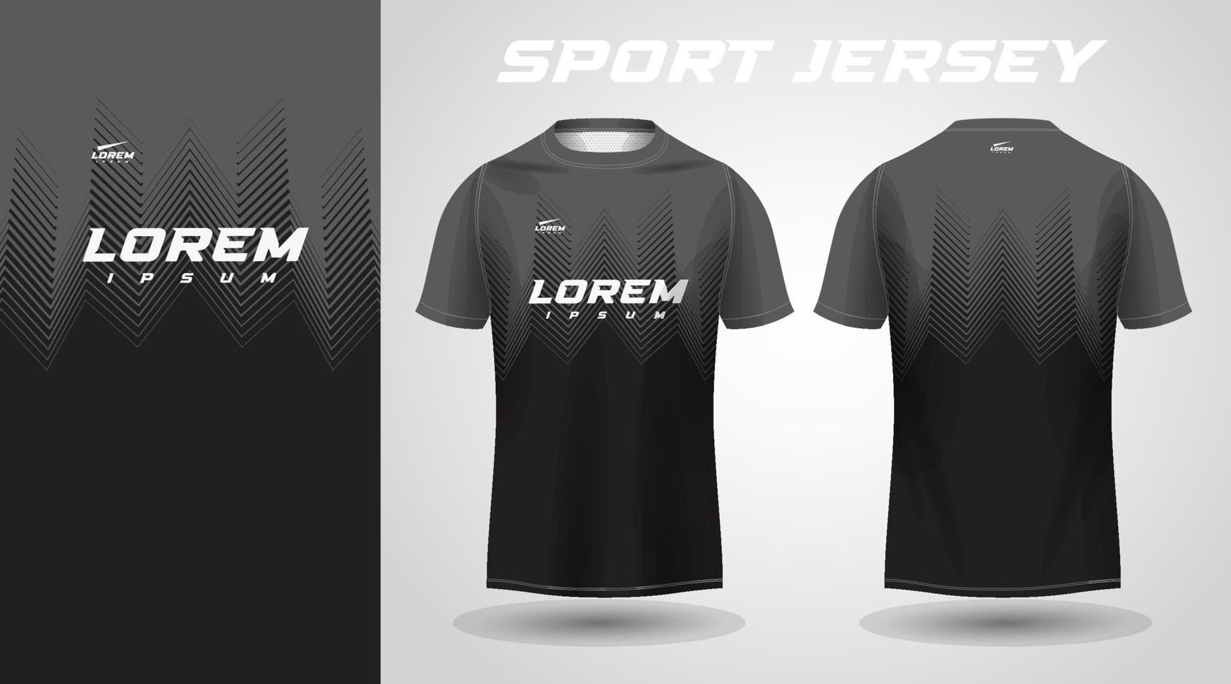 zwart sportjersey-ontwerp vector