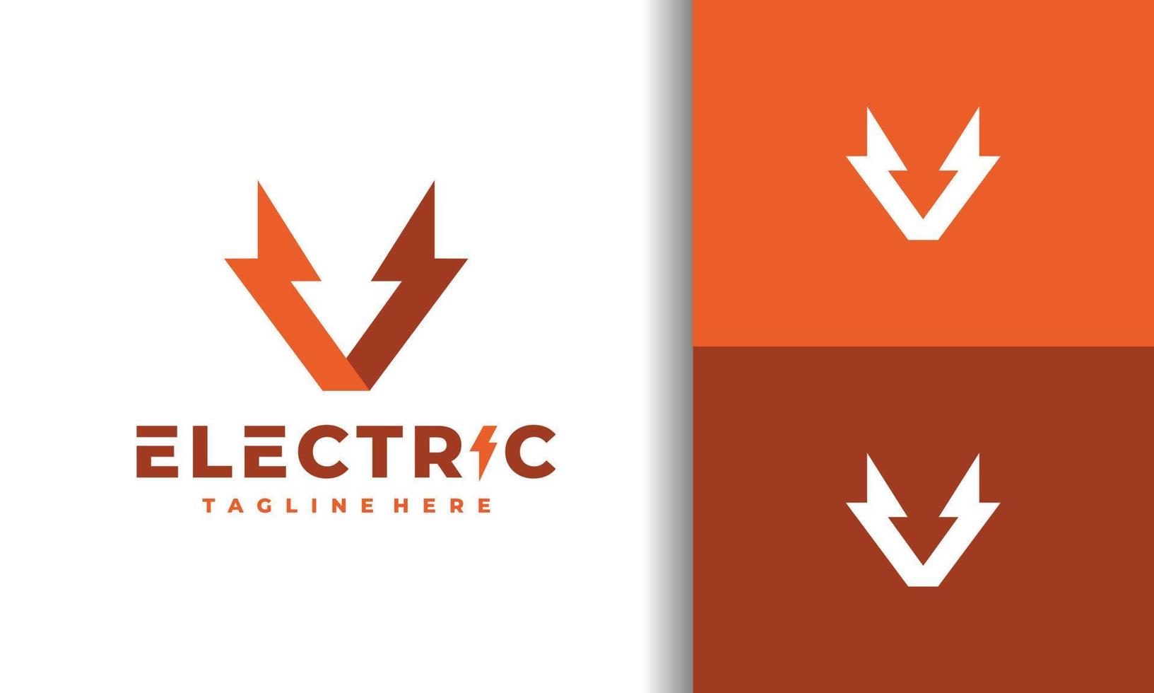 letter v volt-logo vector