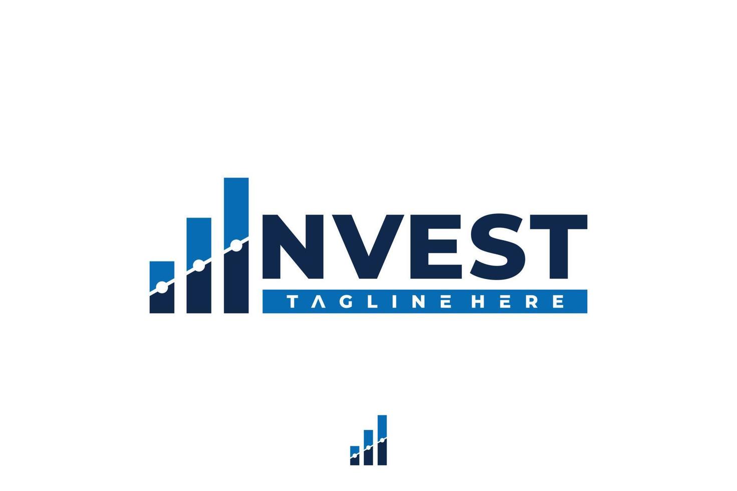 investeren financiële logo typografie vector