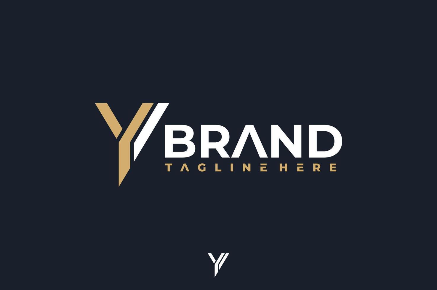 eenvoudig minimaal letter y-logo vector