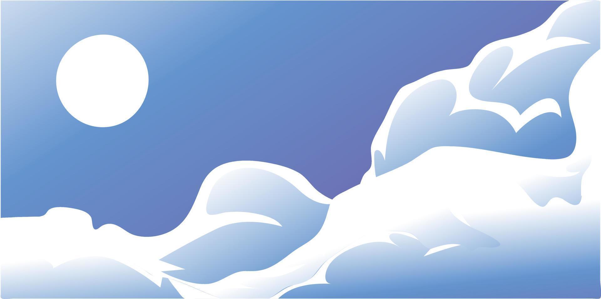 landschap wolk achtergrond vectorillustratie vector