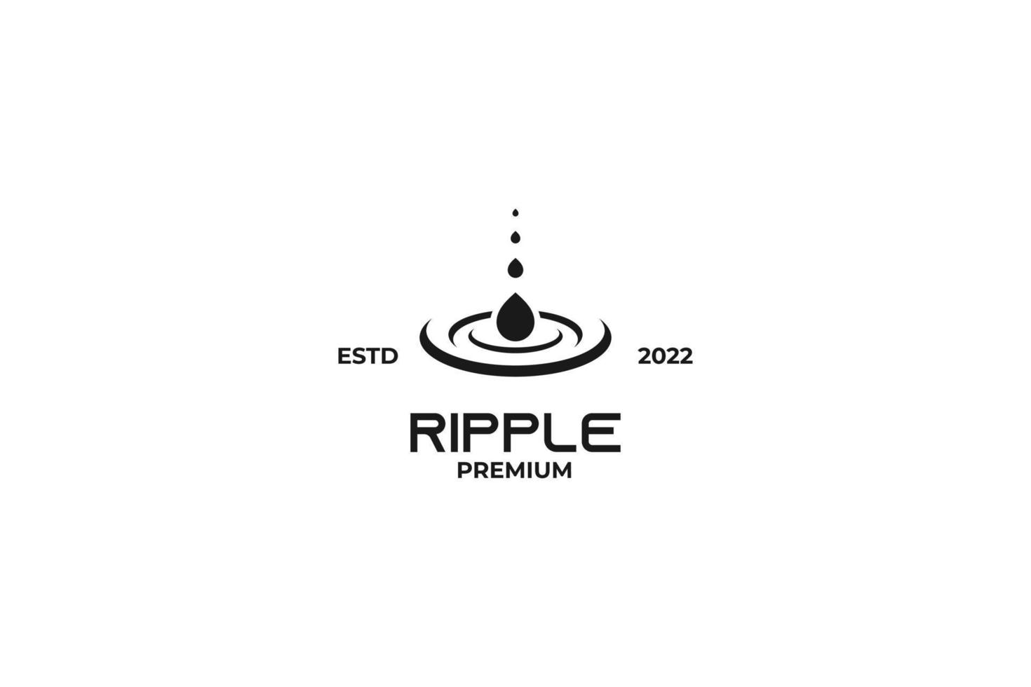 plat water rimpel logo ontwerp vector illustratie idee