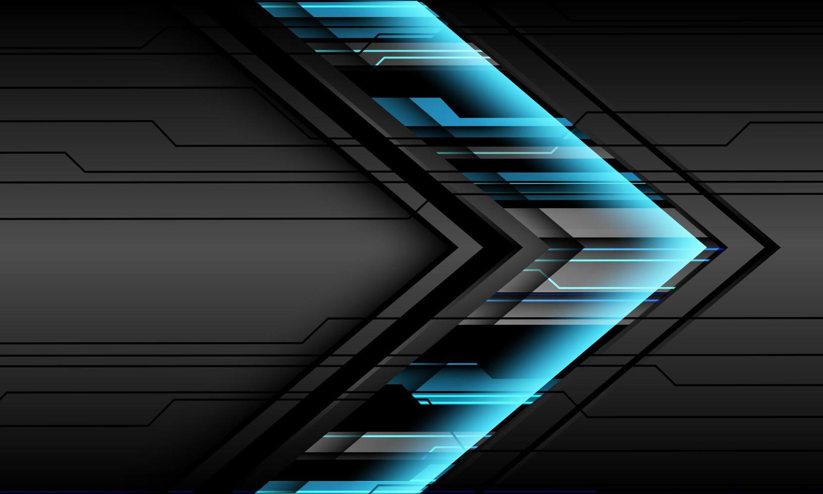 abstract blauw grijs metaal zwart cyber pijl richting futuristisch techno vector