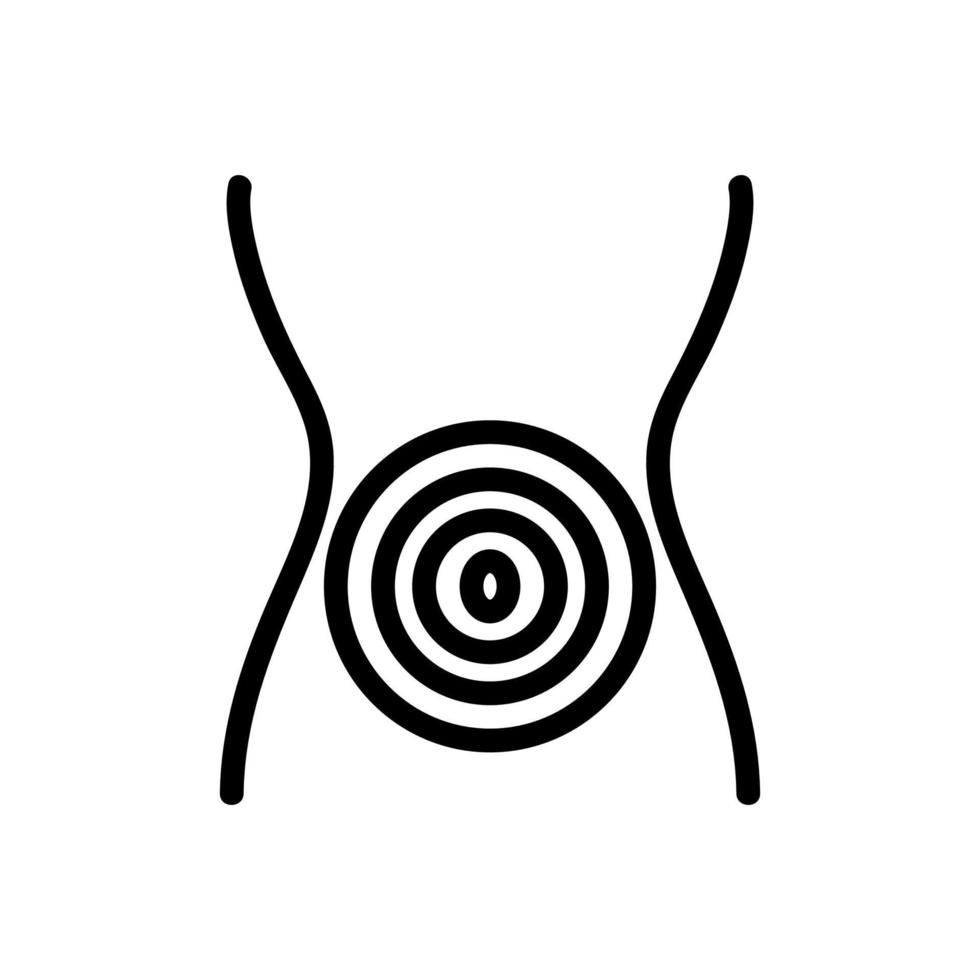 maagpijn pictogram vector. geïsoleerde contour symbool illustratie vector