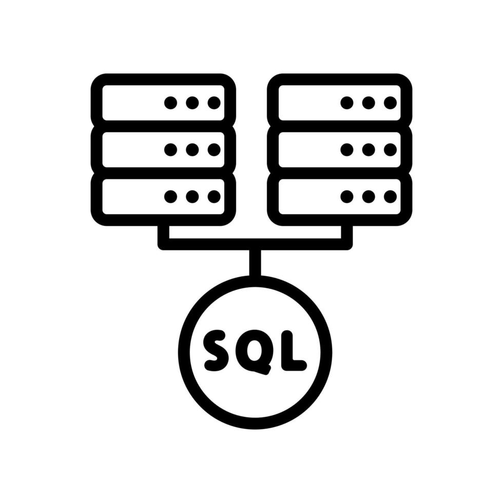 de database is een pictogramvector. geïsoleerde contour symbool illustratie vector