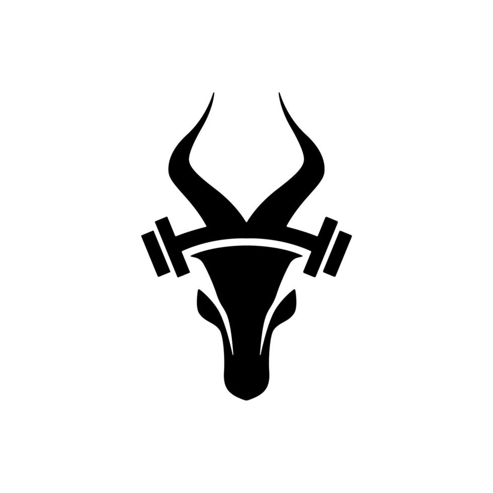 abstracte gazelle fitness minimale logo sjabloon vector