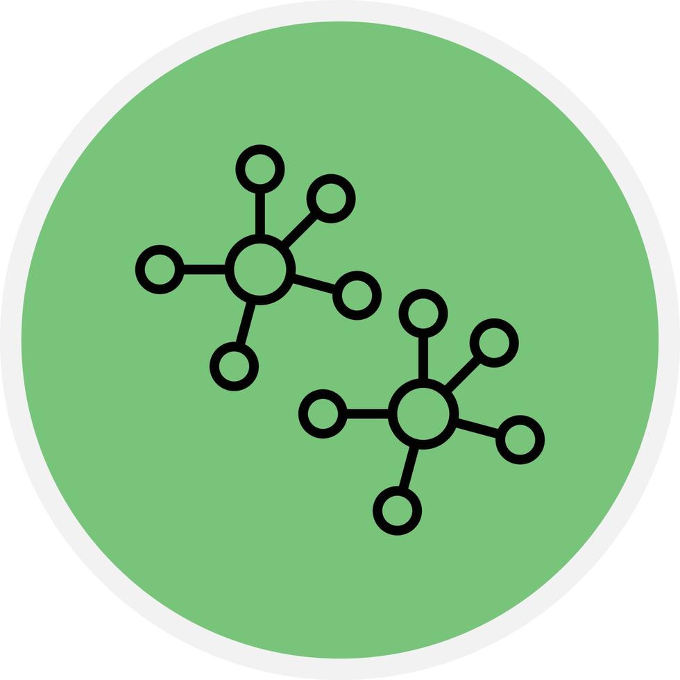 moleculen lijn cirkel vector