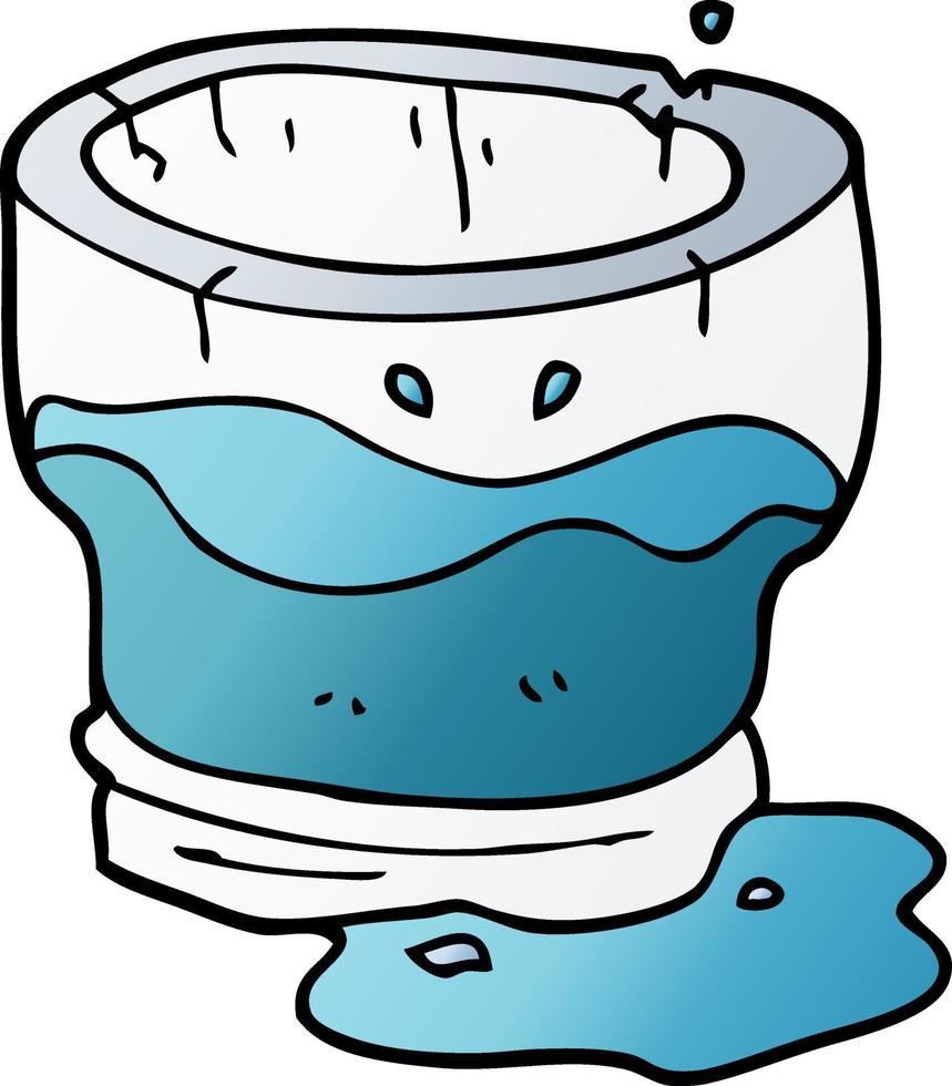 cartoon doodle oud waterglas vector