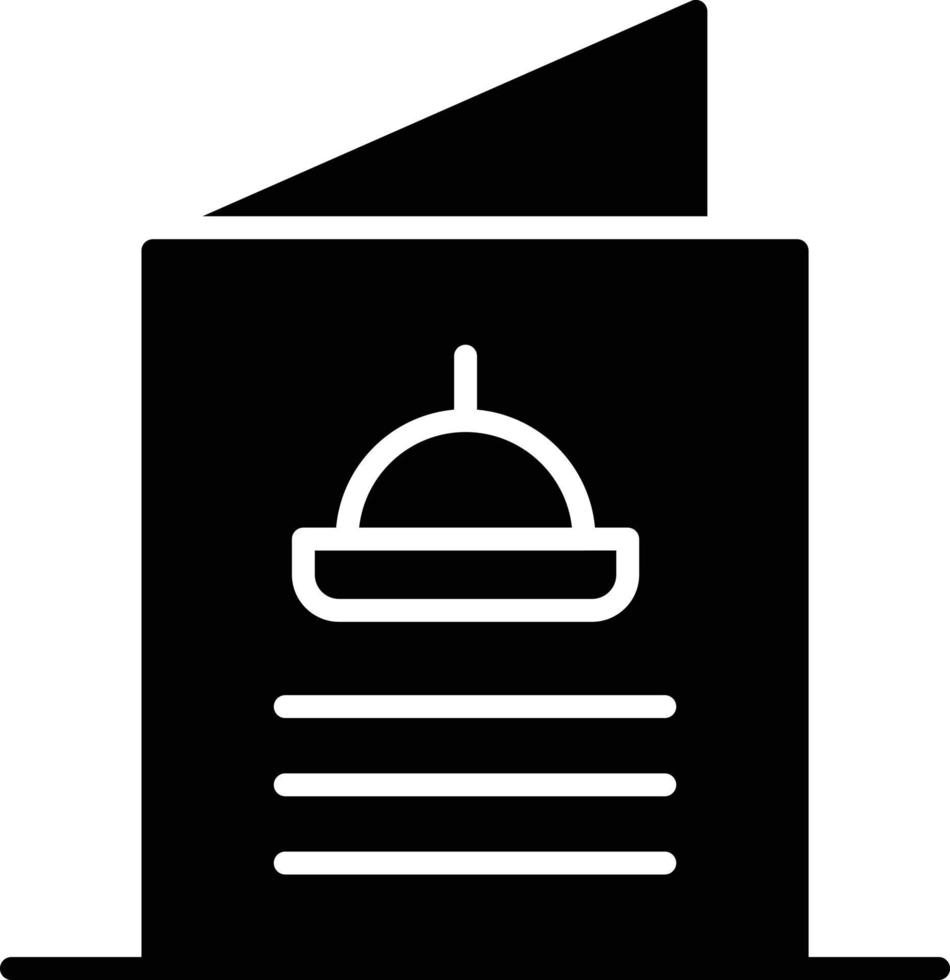 glyph-pictogram voor voedselmenu vector