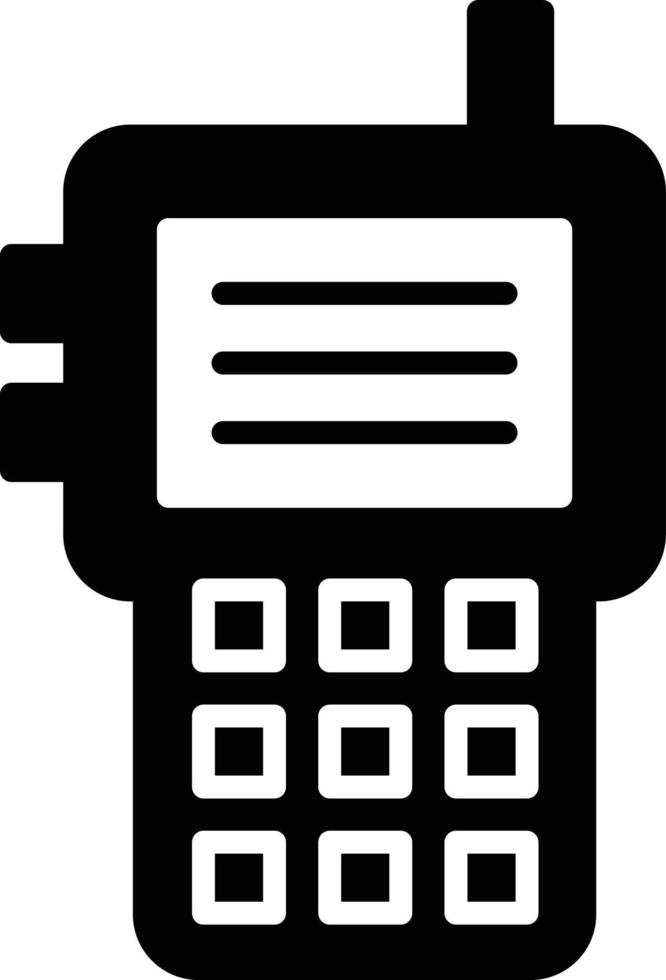 walkie talkie glyph-pictogram vector