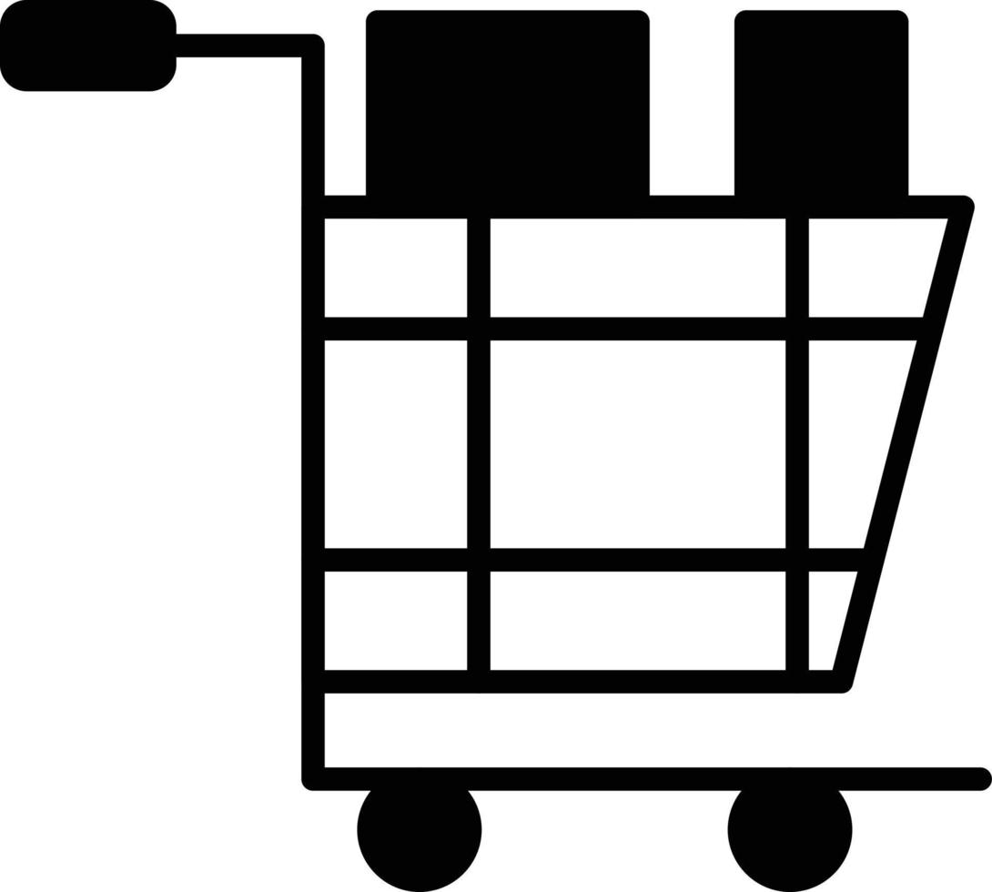 trolley glyph-pictogram vector