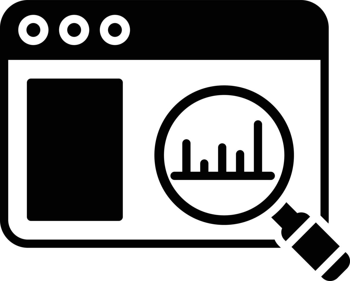 glyph-pictogram voor zoeken op internet vector