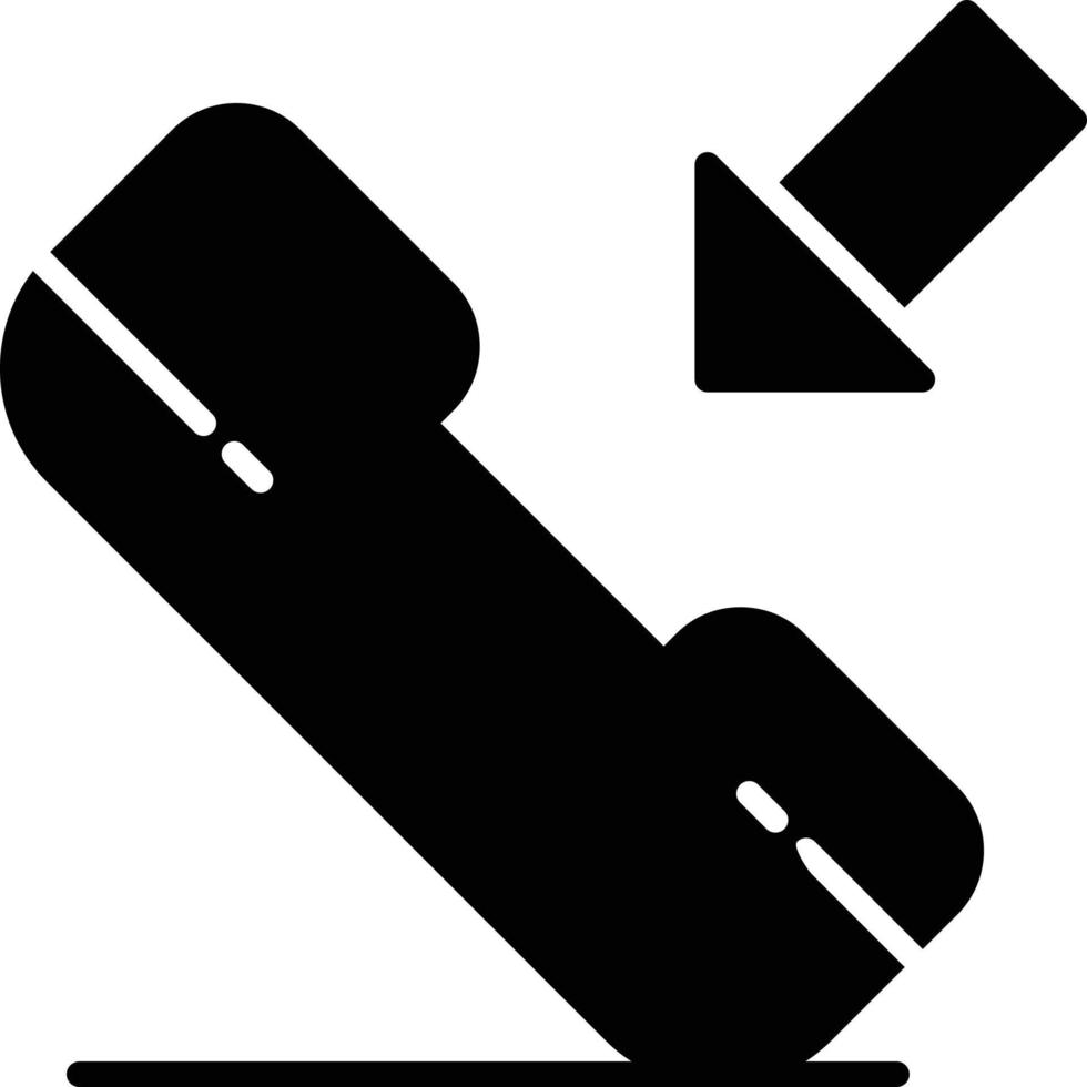 inkomende oproep glyph-pictogram vector