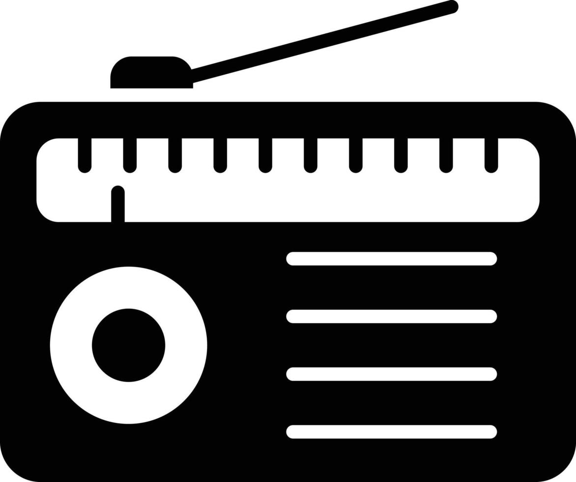 radio glyph-pictogram vector