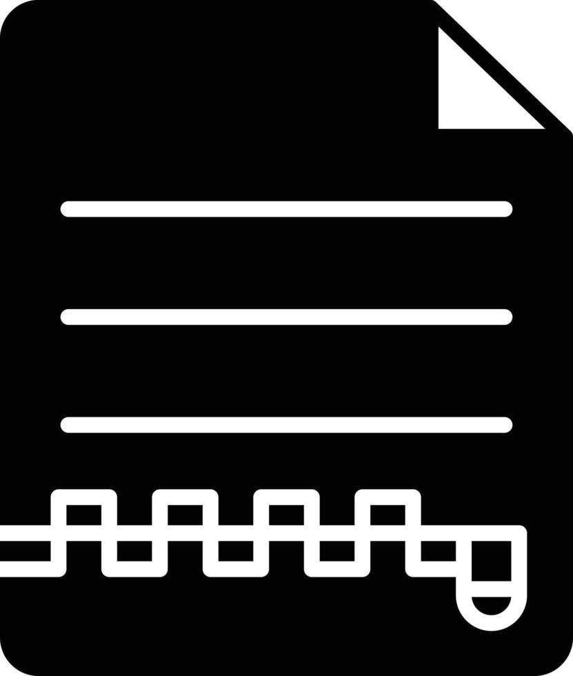 glyph-pictogram voor zip-bestand vector