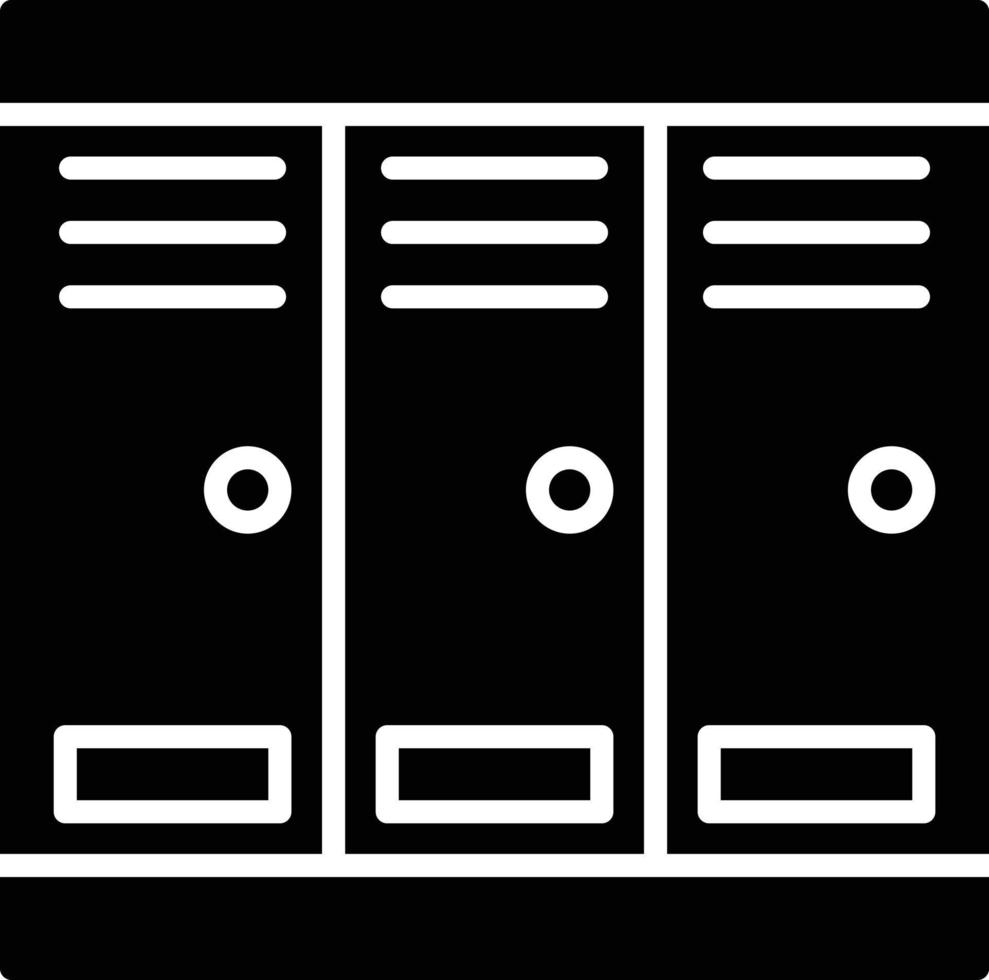 glyph-pictogram in de kleedkamer vector