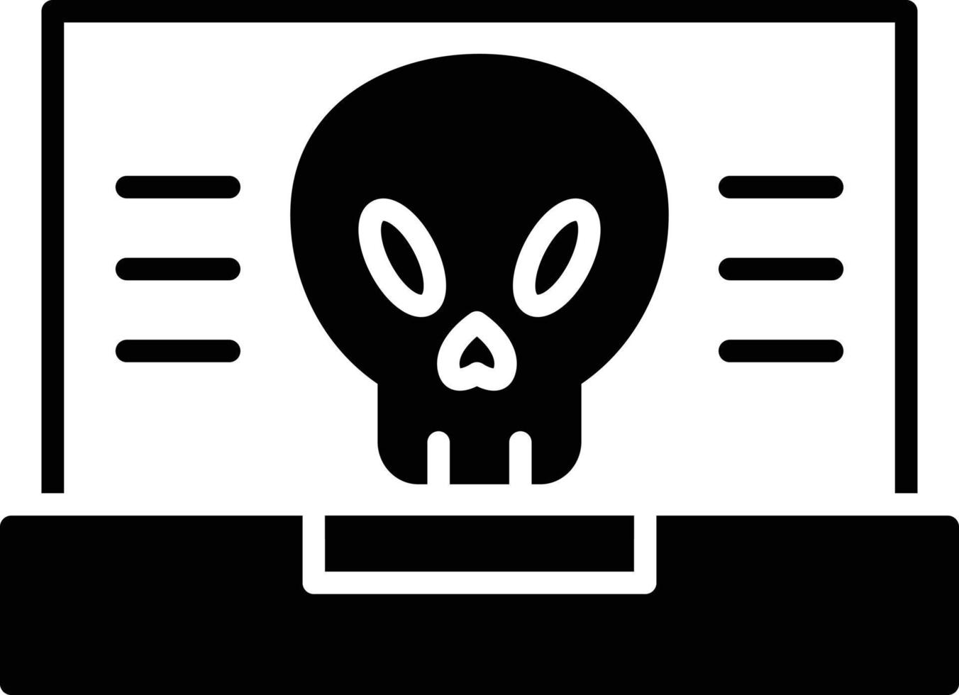 glyph-pictogram voor cyberaanval vector