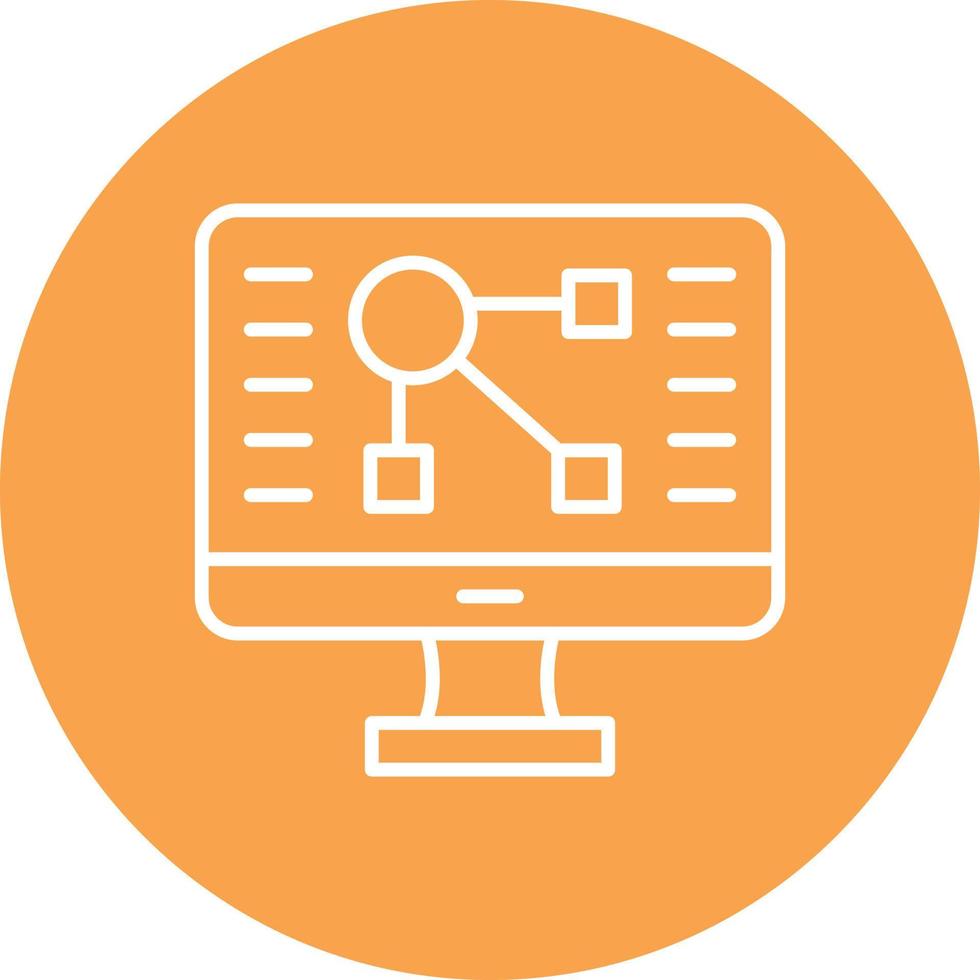 workflow lijn cirkel multicolor vector