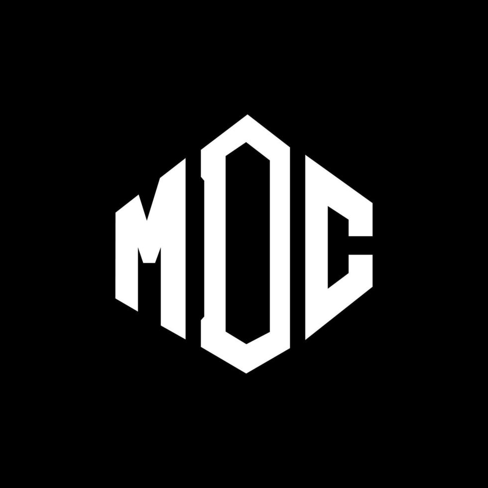 mdc letter logo-ontwerp met veelhoekvorm. mdc veelhoek en kubusvorm logo-ontwerp. mdc zeshoek vector logo sjabloon witte en zwarte kleuren. mdc-monogram, bedrijfs- en onroerendgoedlogo