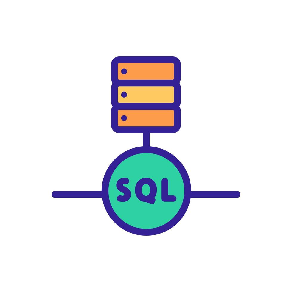 de database is een pictogramvector. geïsoleerde contour symbool illustratie vector