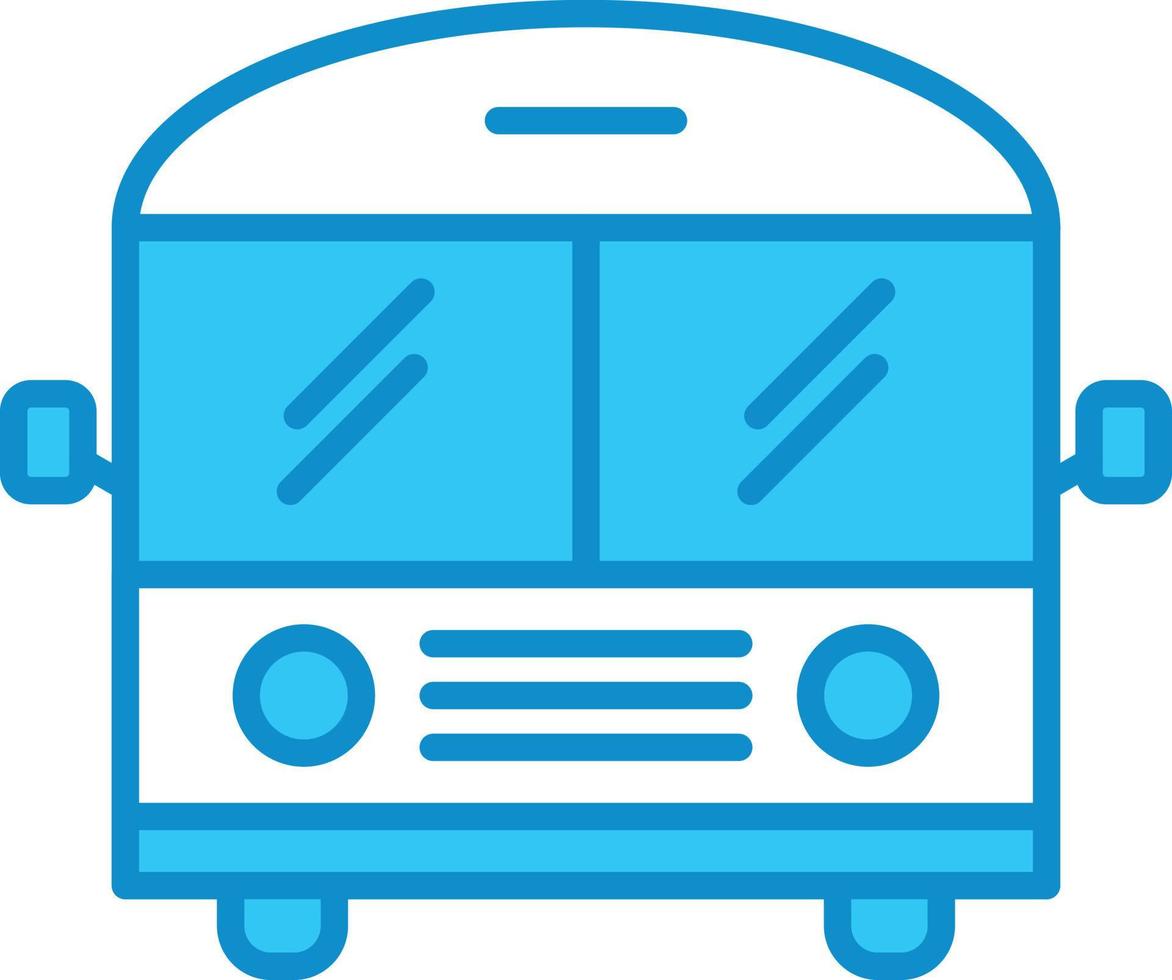buslijn gevuld blauw vector