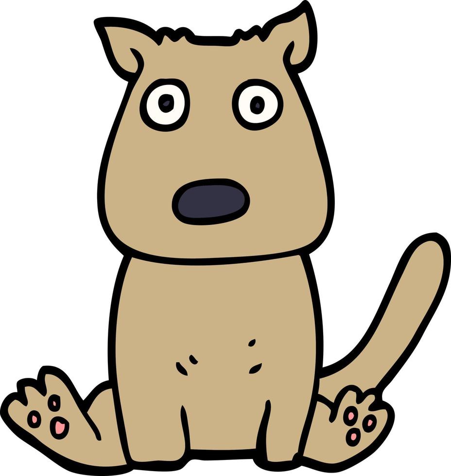 cartoon doodle rustige hond vector