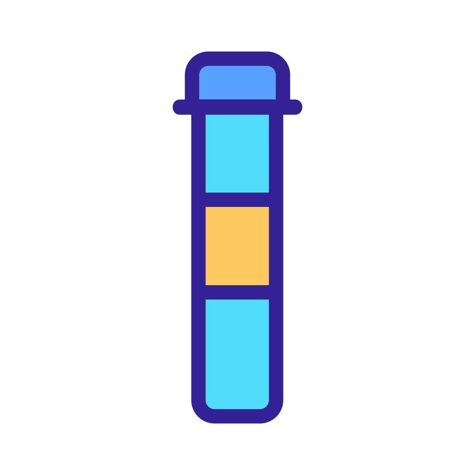 glazen reageerbuis pictogram vector. geïsoleerde contour symbool illustratie vector