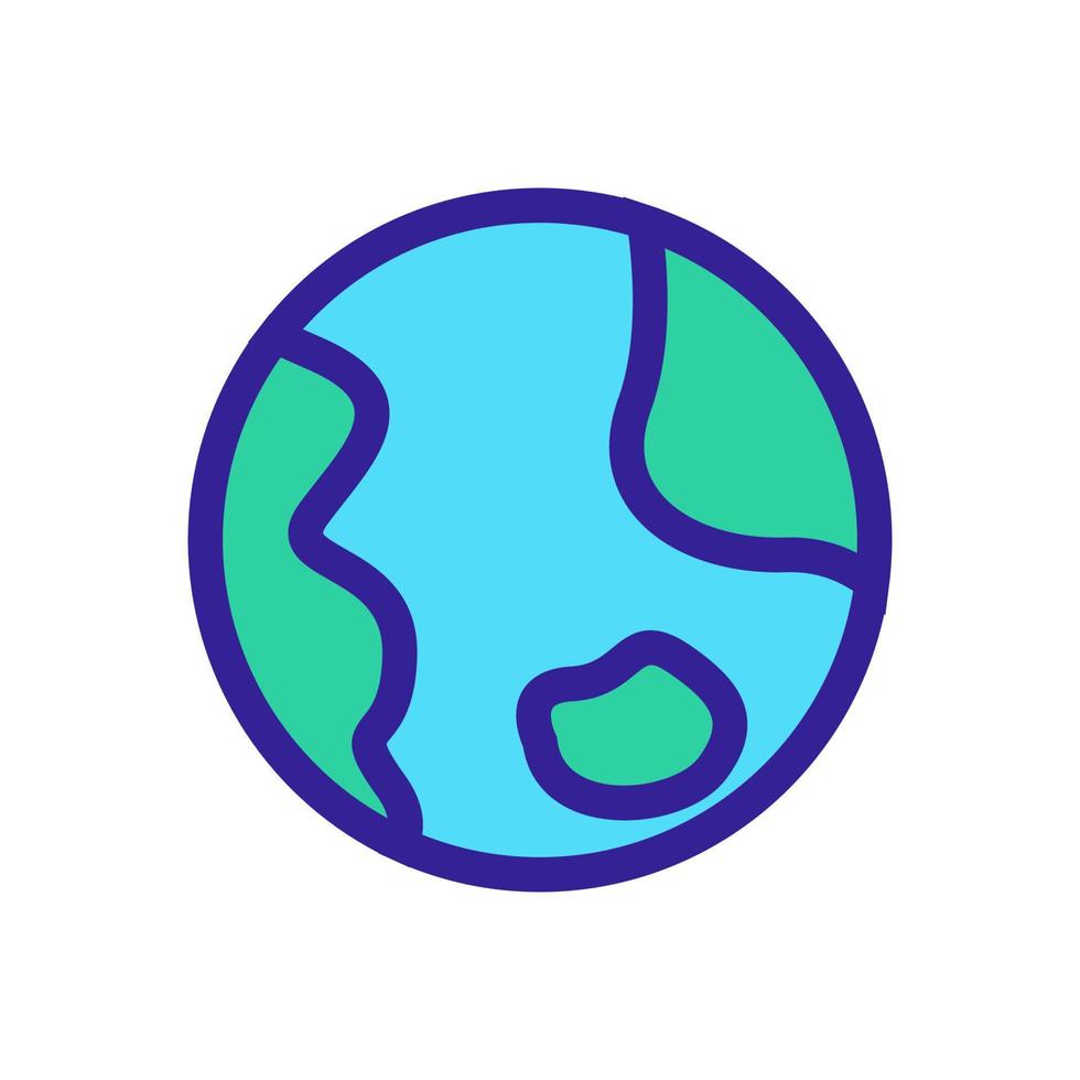 planeet aarde is een pictogramvector. geïsoleerde contour symbool illustratie vector