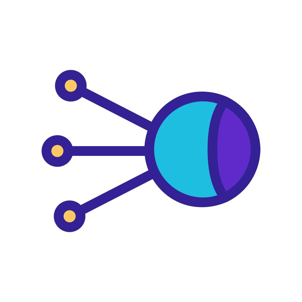 ruimte satelliet pictogram vector. geïsoleerde contour symbool illustratie vector