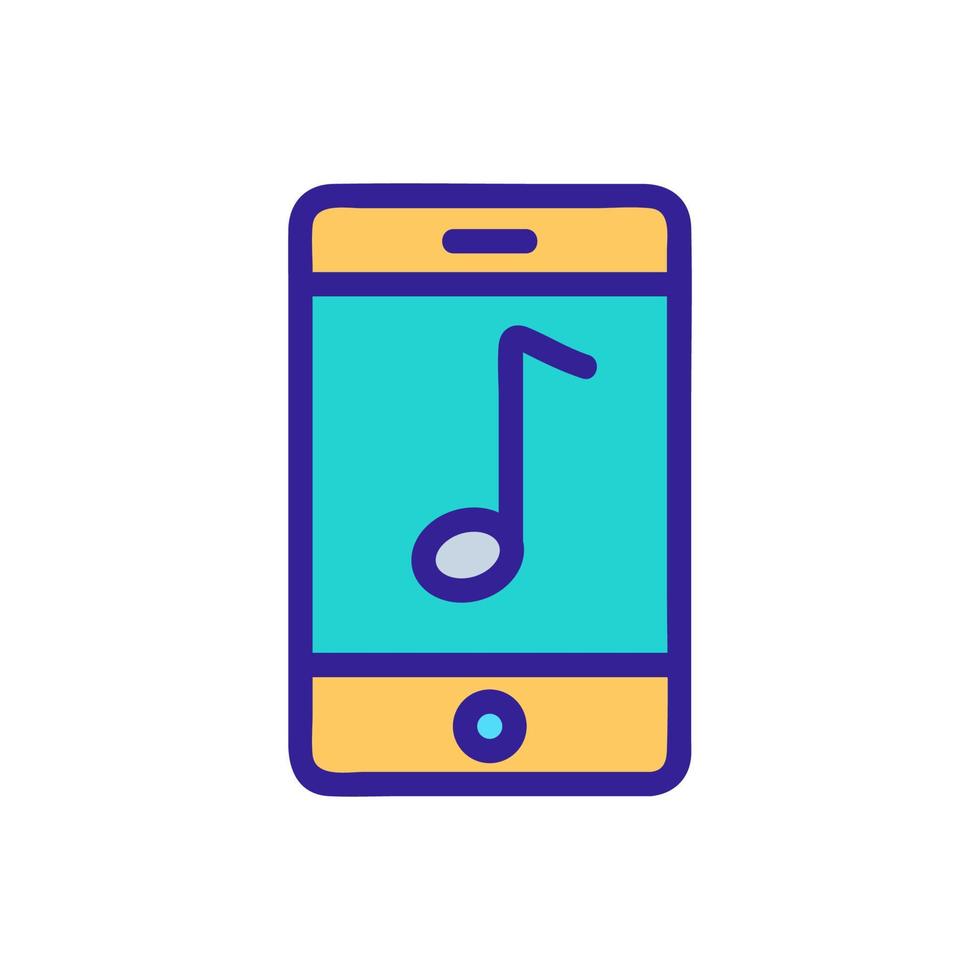 app voor muziek icoon vector. geïsoleerde contour symbool illustratie vector