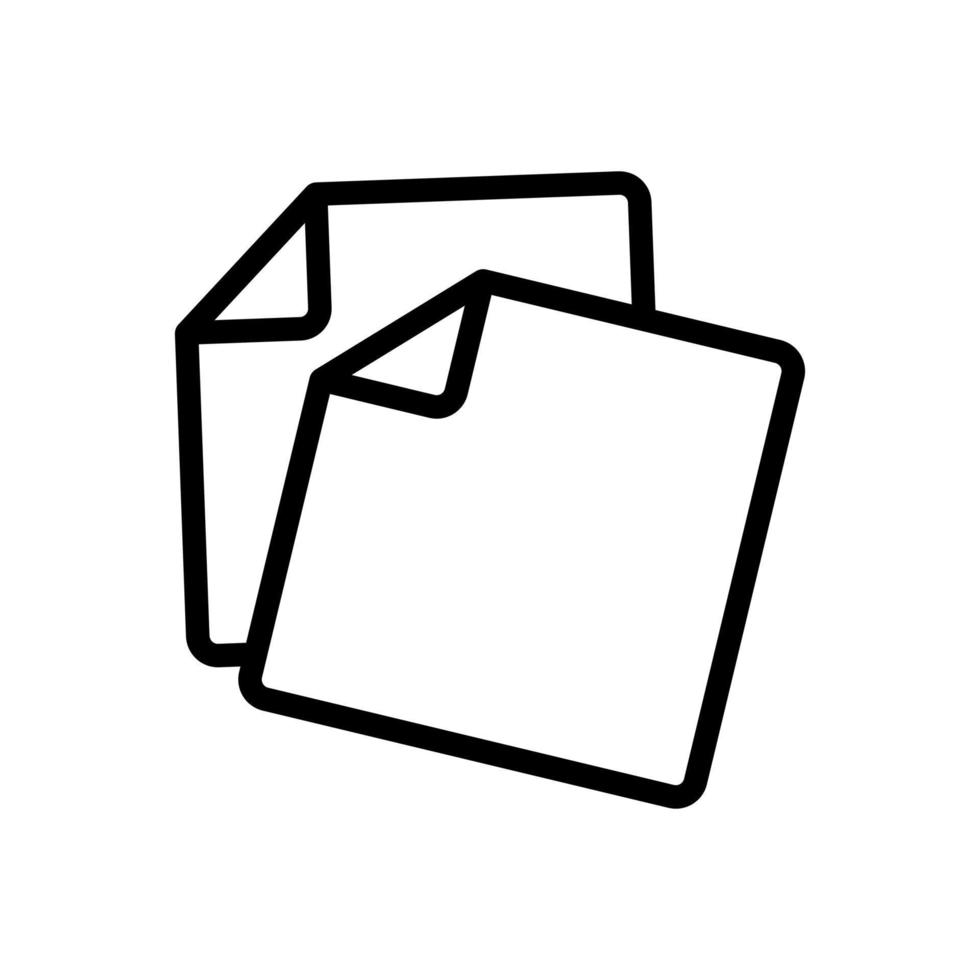 papieren servet vector pictogram. geïsoleerde contour symbool illustratie