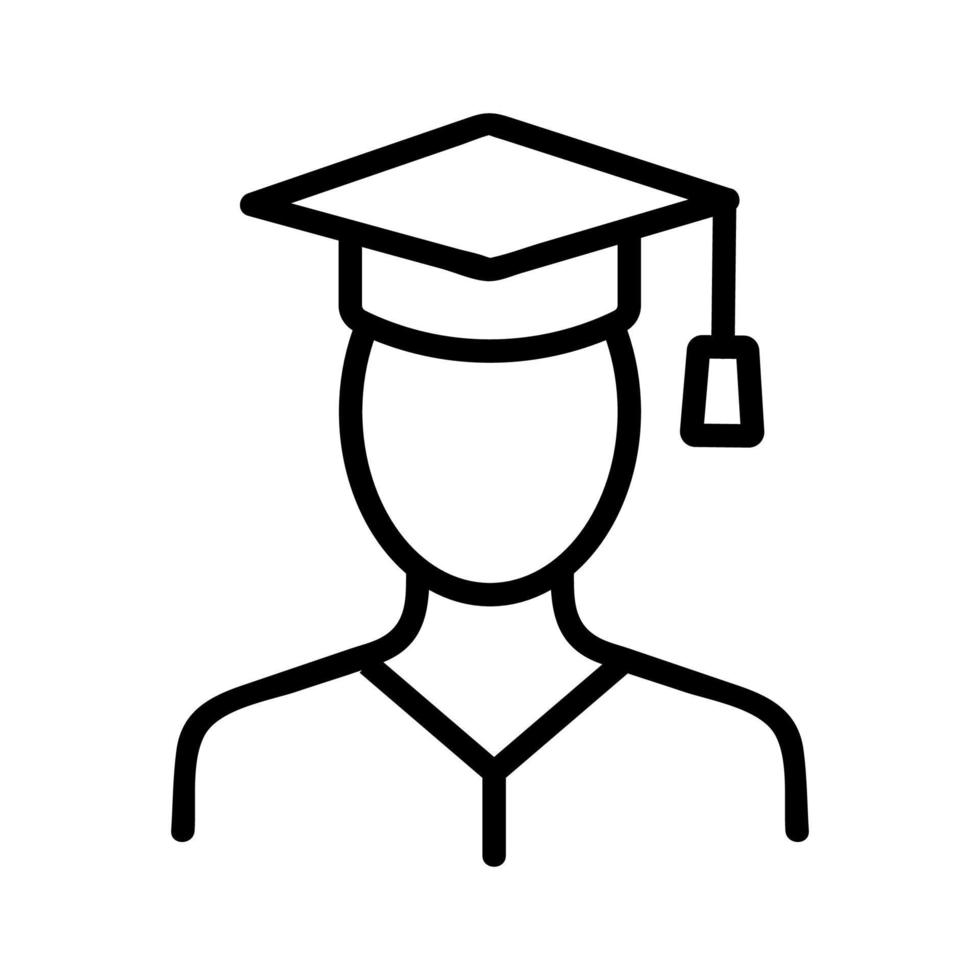 student pictogram vector. geïsoleerde contour symbool illustratie vector