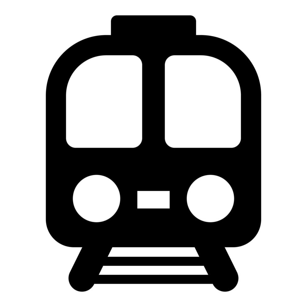 trein vector glyph-pictogramstijl voor web en mobiel.