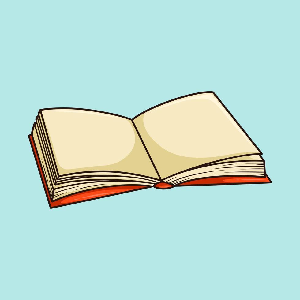 open rode boek vector cartoon afbeelding