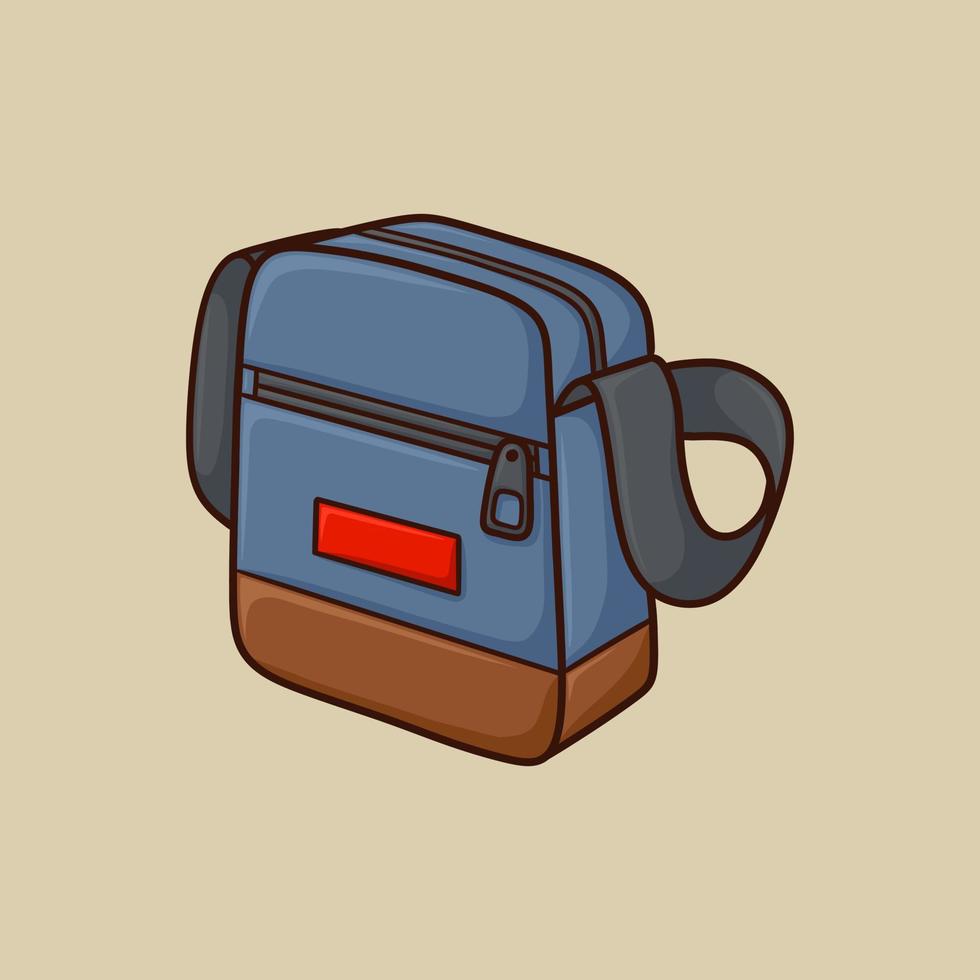 slingbag cartoon vectorillustratie geïsoleerd vector