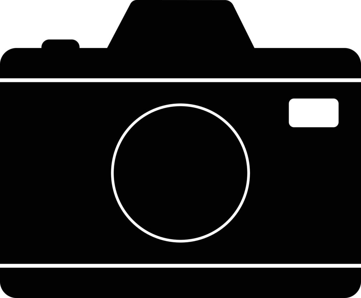 geïsoleerde camera silhouet vectorillustratie vector