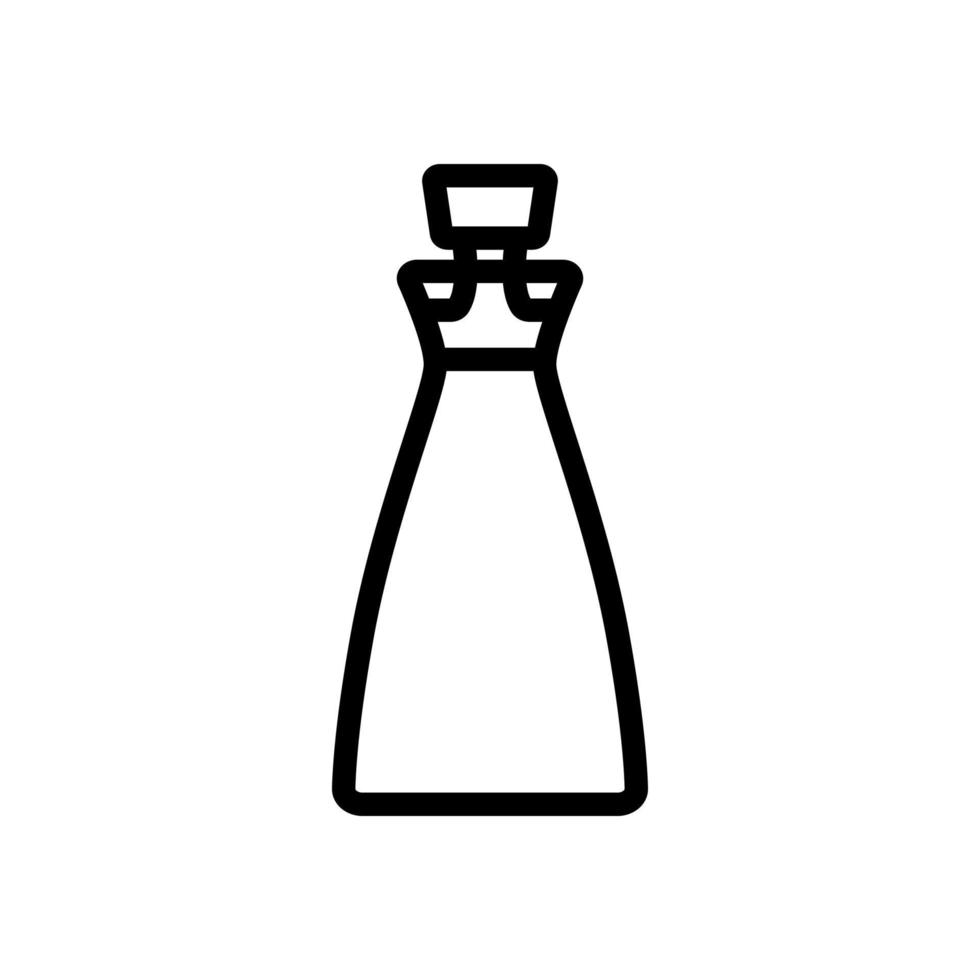 gekurkte fles olie pictogram vector overzicht illustratie