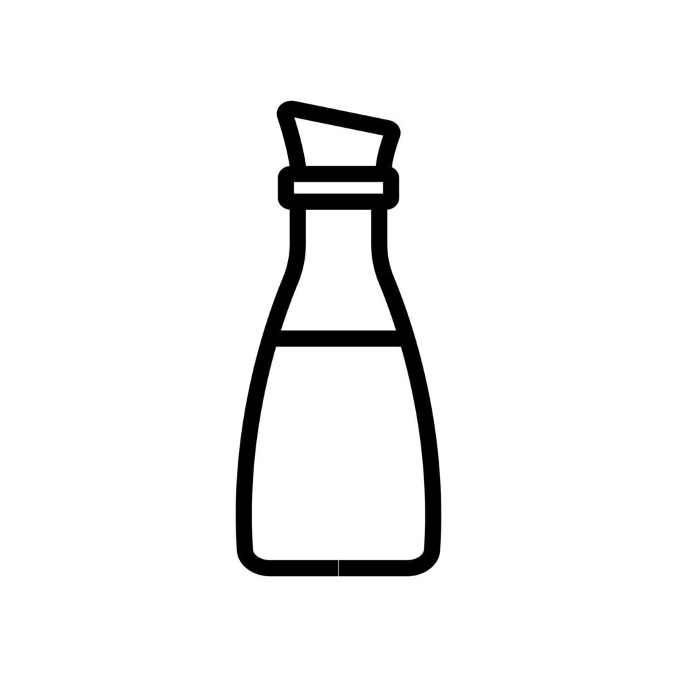 fles met olie en kurk pictogram vector overzicht illustratie