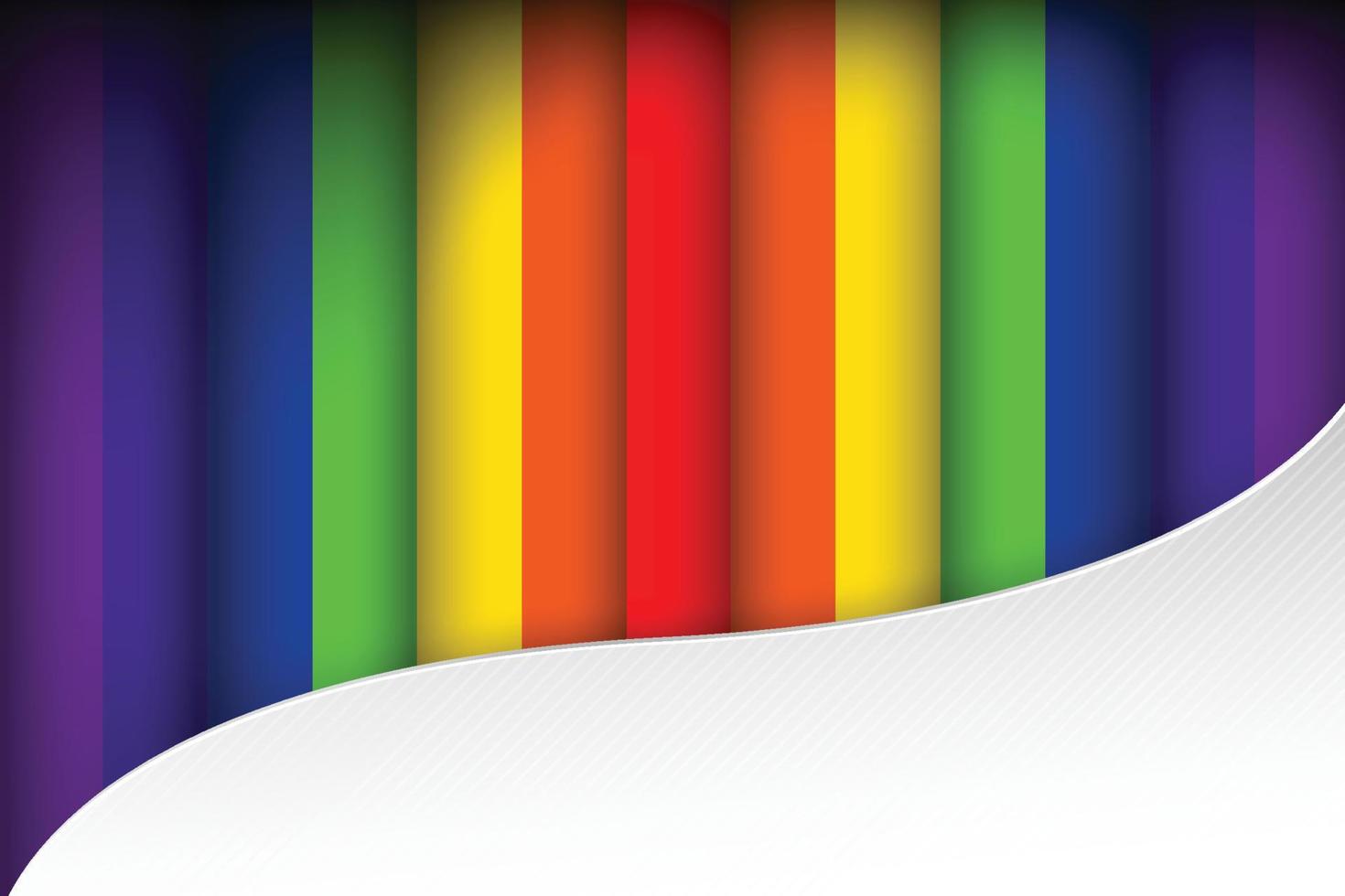 abstracte achtergrond kleurrijke streep met de witte curve vorm overlapt vector