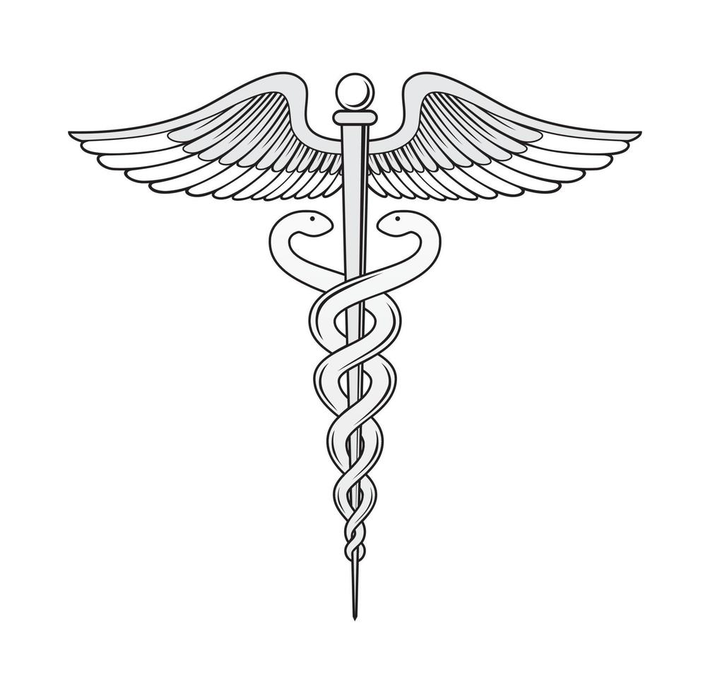 medische caduceus symbool ontwerp illustratie vector