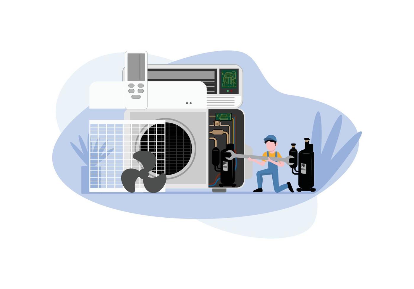 hvac karakter ontwerp illustratie vector