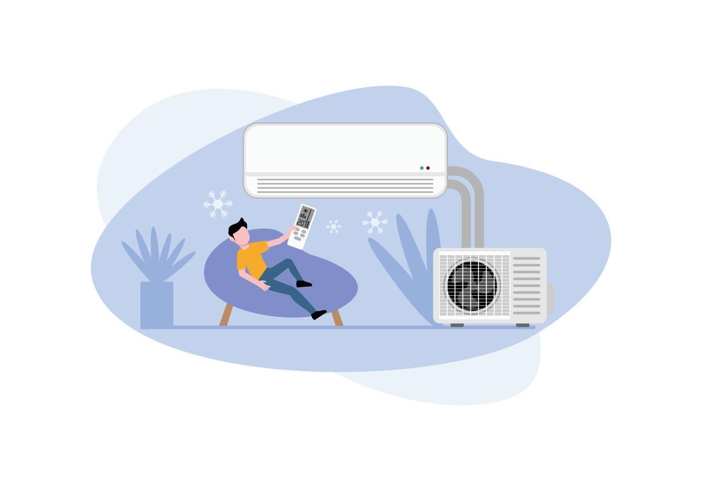 hvac karakter ontwerp illustratie vector