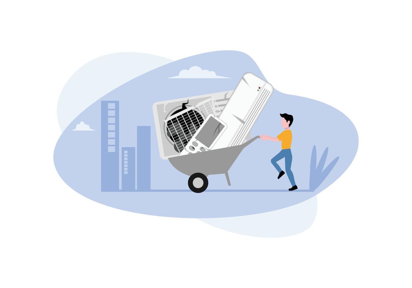 hvac karakter ontwerp illustratie vector