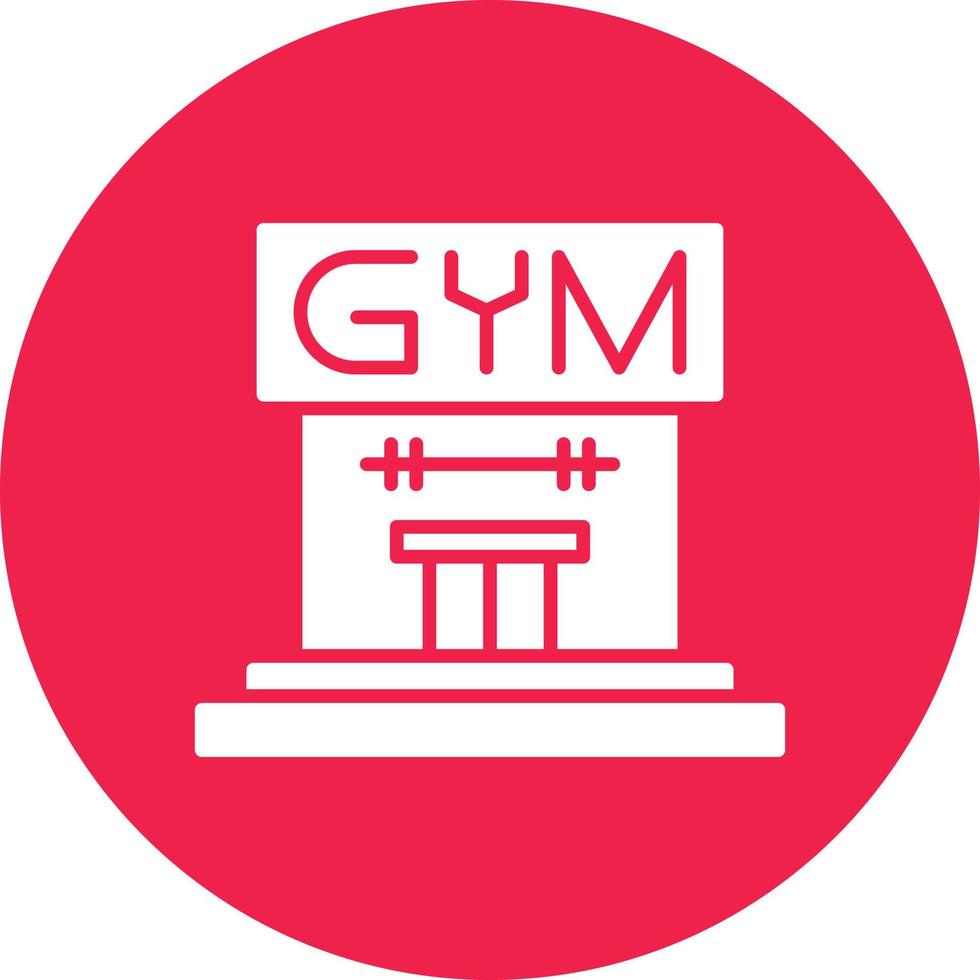 gym glyph cirkel multicolor vector