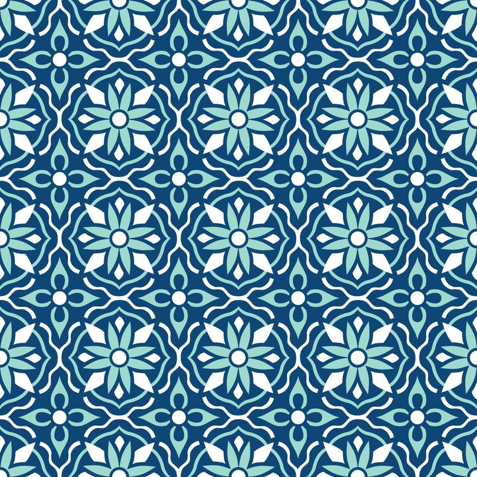 traditionele sierlijke Portugese tegels azulejos. etnische folk sieraad. het vintage patroon. majolica. vector decoratieve achtergrond.